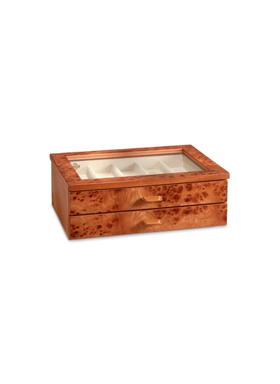 Agresti Elm Briar Wood Two-drawer Watch Box