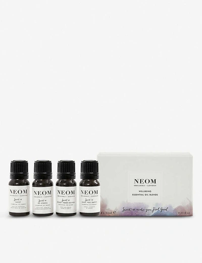 NEOM WELLBEING ESSENTIAL OIL BLENDS COLLECTION BOX OF FOUR,18895543