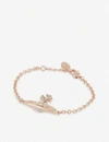VIVIENNE WESTWOOD JEWELLERY MAYFAIR BAS RELIEF ROSE GOLD- AND RHODIUM-PLATED BRASS AND CRYSTAL CHARM BRACELET,62611145