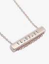 LITTLESMITH LITTLESMITH WOMEN'S PERSONALISED 9 CHARACTERS ROSE GOLD-PLATED HORIZONTAL BAR NECKLACE,98034154