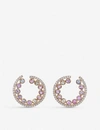 BUCHERER FINE JEWELLERY BUCHERER FINE JEWELLERY WOMEN'S PASTELLO 18CT ROSE-GOLD AND SAPPHIRE EARRINGS,26450325