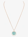 MESSIKA MESSIKA WOMEN'S PINK GOLD LUCKY MOVE 18CT ROSE-GOLD, 0.3CT DIAMOND AND TURQUOISE NECKLACE,41851303