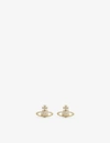 Vivienne Westwood Jewellery Ladies Crystal Ab Gold Mayfair Bas Relief Orb Earrings In Crystal Ab/gold