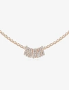 APM MONACO WOMENS SILVER PIERCING RING-EMBELLISHED PINK GOLD-TONED STERLING SILVER AND ZIRCONIA STONE NECKLACE ,R03680310
