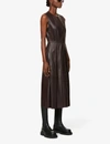 JOSEPH DEMRY NAPPA LEATHER MIDI DRESS,R03653880