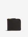 Comme Des Garçons Leather Half-zip Wallet In Black