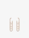 MESSIKA MESSIKA WOMEN'S PINK GOLD MOVE 10TH 18CT ROSE-GOLD AND 1.01CT DIAMOND EARRINGS,41850925