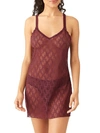 B.tempt'd By Wacoal Lace Kiss Chemise In Windsor Wine