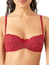 B.tempt'd By Wacoal Ciao Bella Lace Underwire Balconette Bra In Chili Pepper