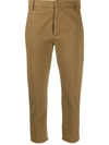 DONDUP COTTON CROPPED TROUSERS