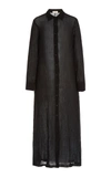 MARA HOFFMAN WOMEN'S CINZIA ORGANIC LINEN-COTTON MAXI SHIRT DRESS