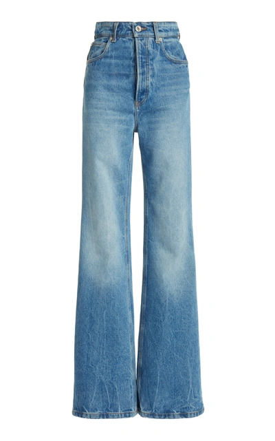 Paco Rabanne High-rise Straight-leg Denim Jeans In Blue