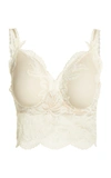 RABANNE LACE-TRIMMED JERSEY BRA TOP
