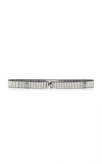 Paco Rabanne Kinetic Tubular Waist Belt In Silver