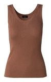 Akris Women's Cotton Knit Tank Top In Brown