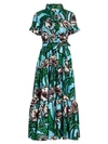 La Doublej Long And Sassy Maxi Dress In Big Blooms Turchese
