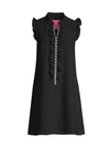 Lilly Pulitzer Adalee Embellished V-neck Shift Dress In Onyx
