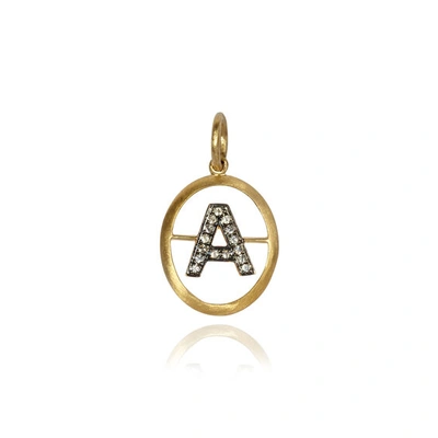 Annoushka 18ct Gold A Diamond Initial Pendant