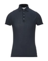 Zanone Polo Shirts In Dark Blue