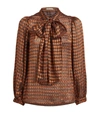 ALICE AND OLIVIA HOUNDSTOOTH LOLITA BLOUSE,15989756