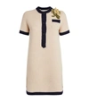 GUCCI WOVEN MINI DRESS WITH BROOCH,16006219
