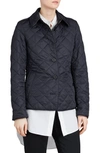 Burberry Frankby Quilted Jacket In Navy