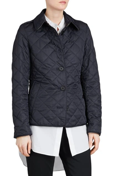 Burberry Frankby Quilted Jacket In Navy