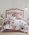 Madison Park Cassandra California King 8-pc. Cotton Printed Comforter Set Bedding In Blush
