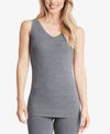 Cuddl Duds Plus Size Softwear With Stretch Reversible Tank Top In Heather Charcoal