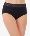 VANITY FAIR FLATTERING COTTON LACE STRETCH BRIEF UNDERWEAR 13396, ALSO AVAILABLE IN EXTENDED SIZES