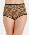 Vanity Fair Illumination Brief Underwear 13109, Also Available In Extended Sizes In Toffee Leopard