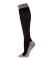Memoi Two-tone Contrast Women's Compression Socks In Black