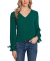 Cece Tie-cuff Top In Alpine Green