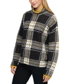 DKNY PLAID TURTLENECK SWEATER