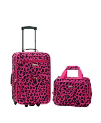 Rockland 2-pc. Pattern Softside Luggage Set In Pink Cheetah
