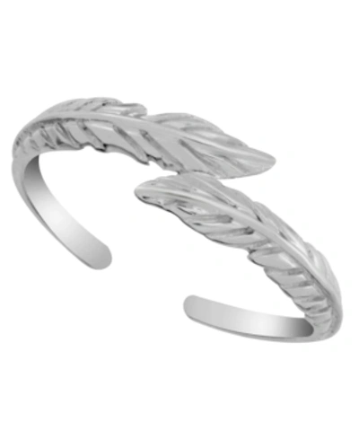 Giani Bernini Sterling Silver Feather Bypass Adjustable Toe Ring