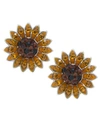 Giani Bernini Sunflower Stud Earrings In Sterling Silver In Gold