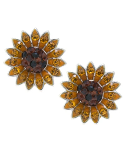 Giani Bernini Sunflower Stud Earrings In Sterling Silver In Gold