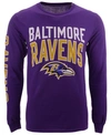 AUTHENTIC NFL APPAREL MEN'S BALTIMORE RAVENS ZONE READ LONG SLEEVE T-SHIRT