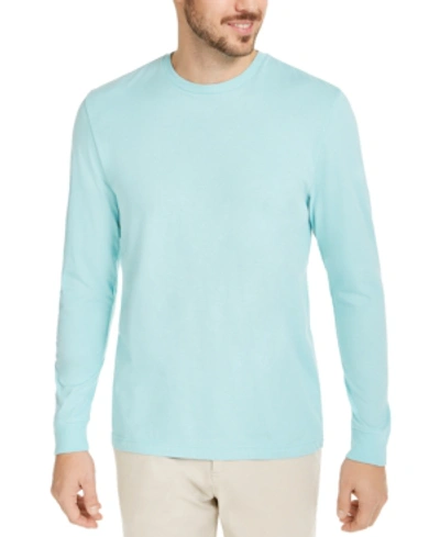 Club Room Men's Long Sleeve Crew-neck T-shirt, Created For Macy's In Pine Grove