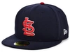New Era St. Louis Cardinals Authentic Collection 59fifty Cap In Navy