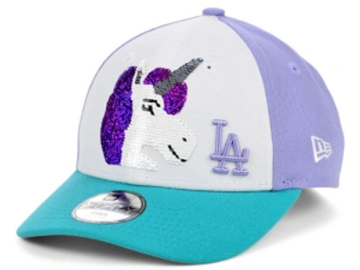 New Era Women's Los Angeles Dodgers Unicorn Flip 9forty Cap In Lightblue/white/purple