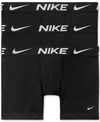 Nike Dri-fit Essential 3-pack Stretch Cotton Boxer Briefs In Black