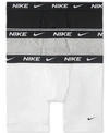 Nike Dri-fit Everyday Assorted 3-pack Performance Boxer Briefs In 1 Grey Heather / 1 White / 1 Black