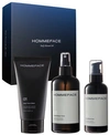 Hommeface Men's 3-step Daily Skincare Set In Heather Gray