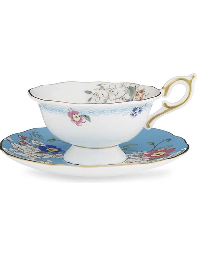 Wedgwood Wonderlust Apple Blossom Teacup And Saucer In Multi