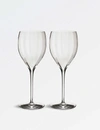Waterford Set Of Two Elegance Optic Sauvignon Blanc Glasses In Clear And Black