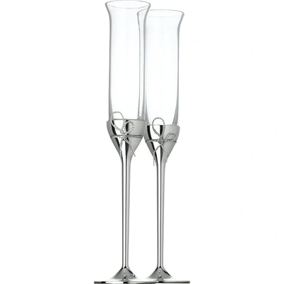 Vera Wang Wedgwood Vera Wang @ Wedgwood Love Knots Crystal Flutes Set Of Two