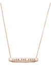 LITTLESMITH LITTLESMITH WOMENS ROSE GOLD PERSONALISED 13 CHARACTERS ROSE GOLD-PLATED HORIZONTAL BAR NECKLACE,98034017