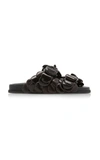 Valentino Black 03 Rose Edition Atelier Petal Sandals In Black,neutral